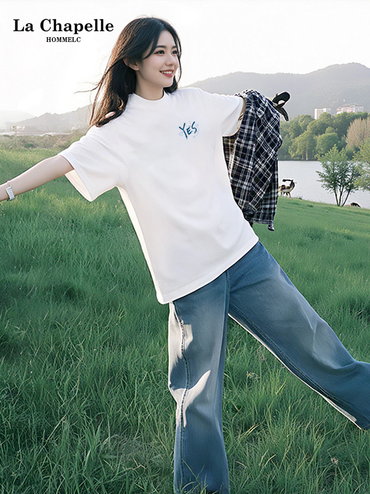 白Tシャツ ゆったりシルエット半袖シンプルティー