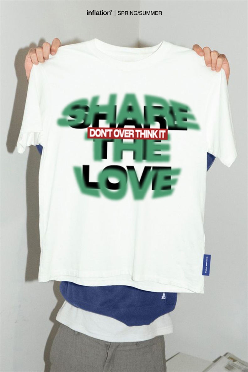 メンズ ストリート プリント半袖 オーバーサイズ 白Tシャツ 全2色