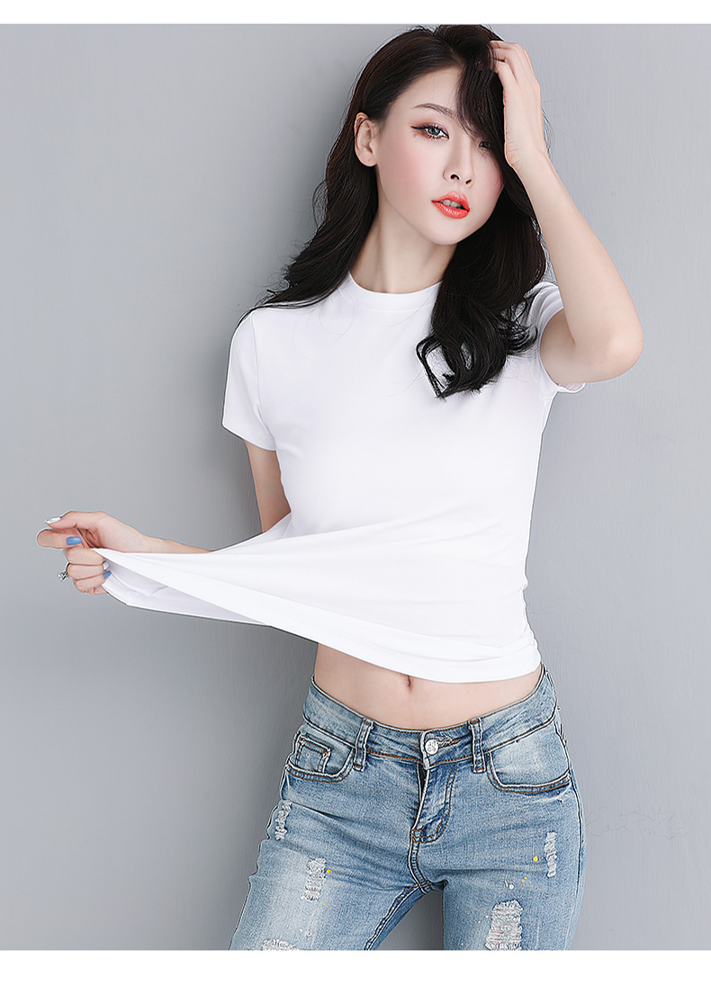 白Tシャツ 絹のような肌触り 上質シンプル半袖