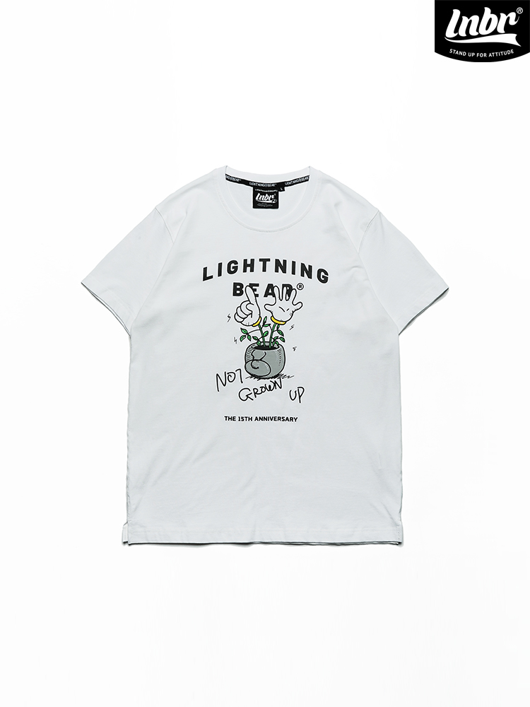 白Tシャツ メンズ 遊び心満点イラスト入り半袖カットソー