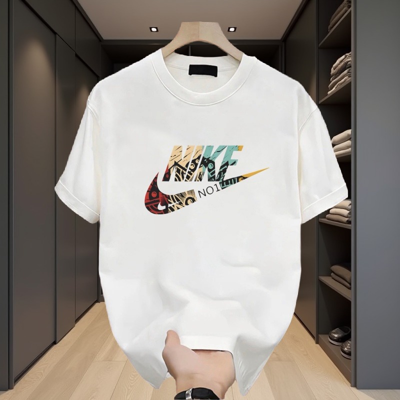 白Tシャツ カラフルマークコットン半袖
