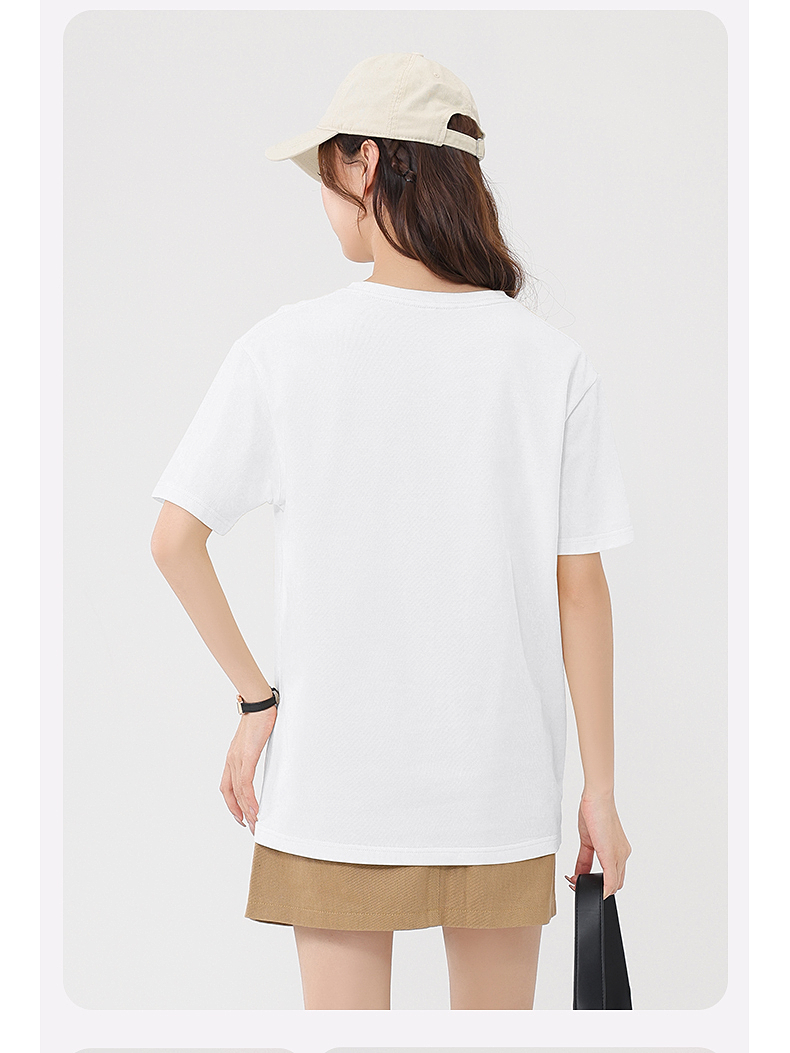 白Tシャツ レディース ゆったりシルエット丸首半袖