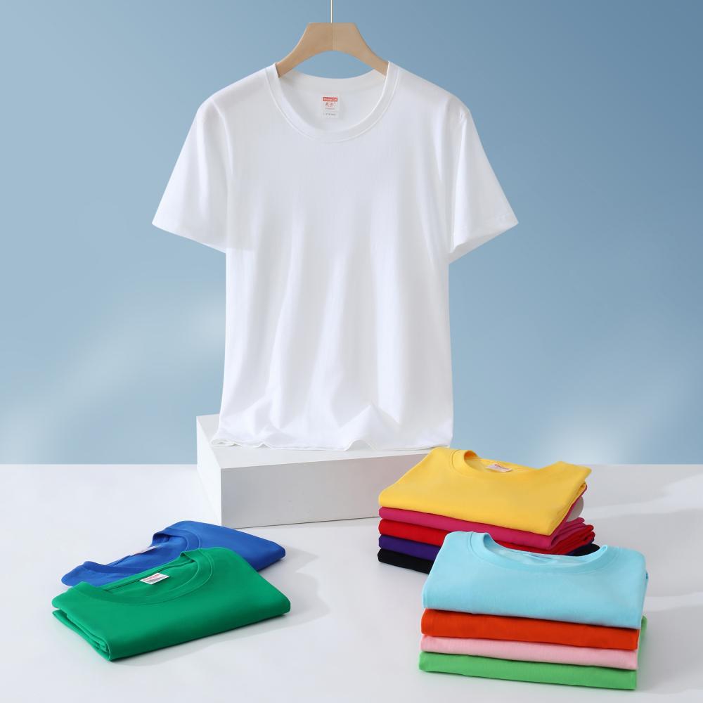 白Tシャツ なめらか丸首ベーシックシャツ