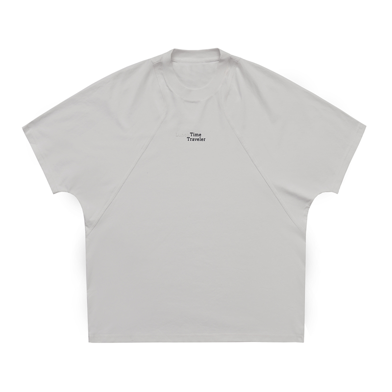 白Tシャツ メンズ 胸元刺繍入り立体縫製半袖カットソー
