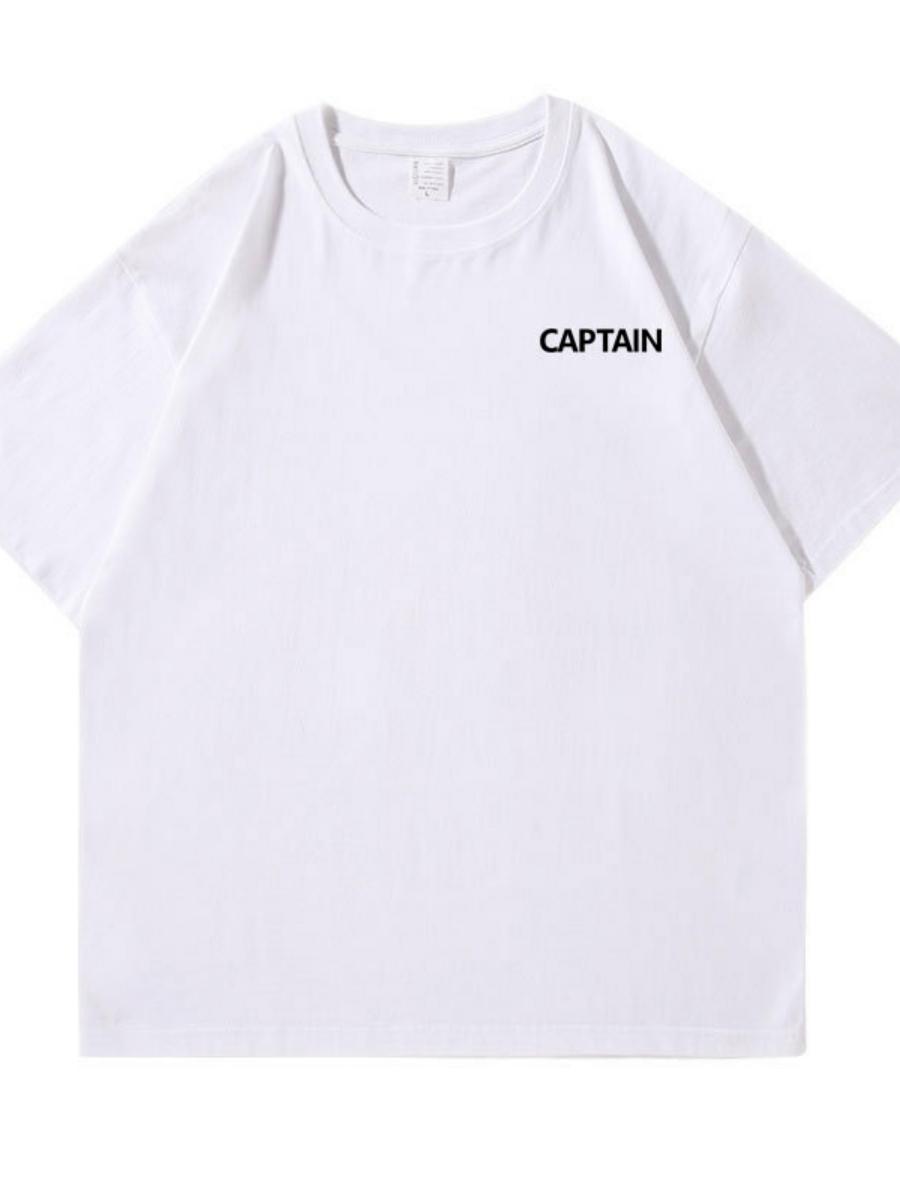 白Tシャツ レディース 胸元ロゴ入りクルーネック半袖