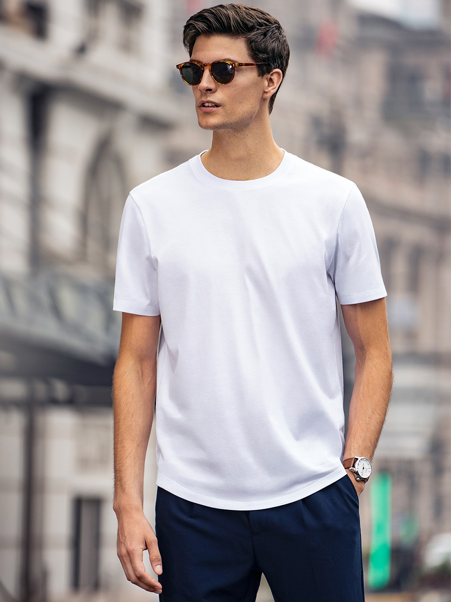 白Tシャツ 極上シルエット 洗練半袖