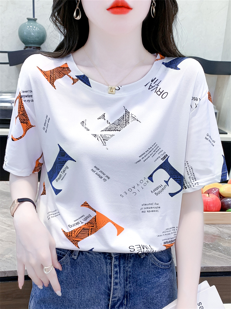 白Tシャツ 海の仲間たち プリント半袖Tシャツ