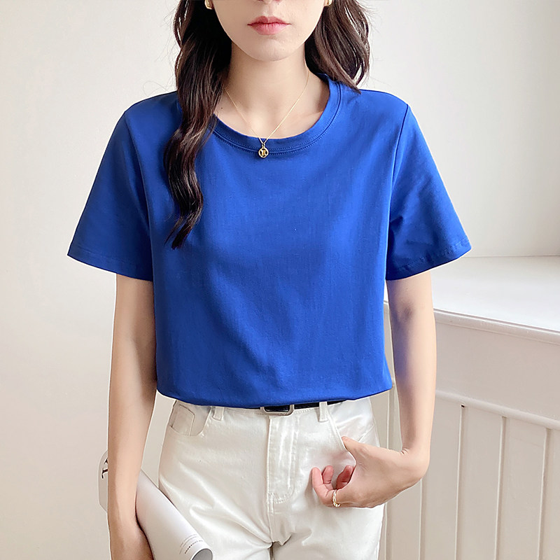 白Tシャツ ベーシッククルーネック半袖カットソー