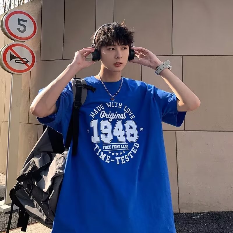 白Tシャツ メンズ レトロナンバー 短袖クルーネック