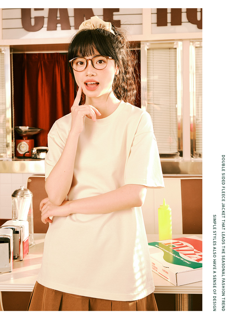 白Tシャツ ゆったりシルエット半袖シンプルティー