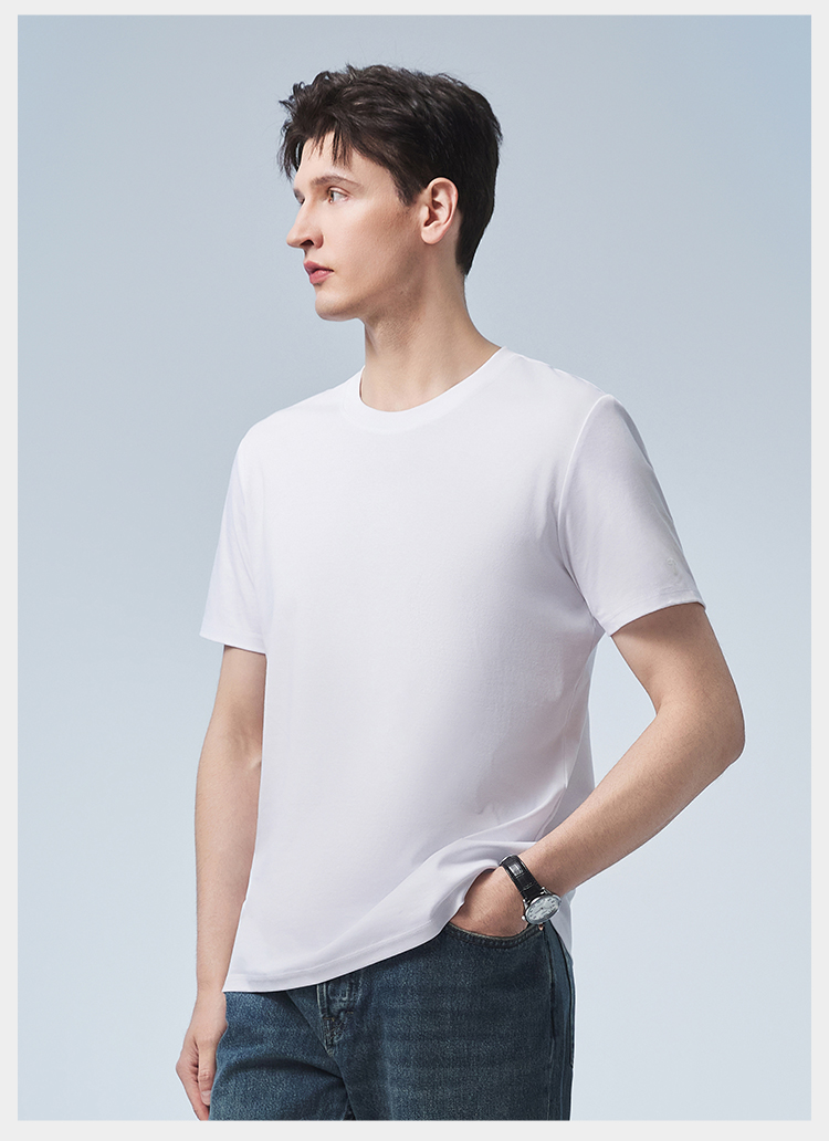 白Tシャツ 三防機能付き上質半袖カットソー
