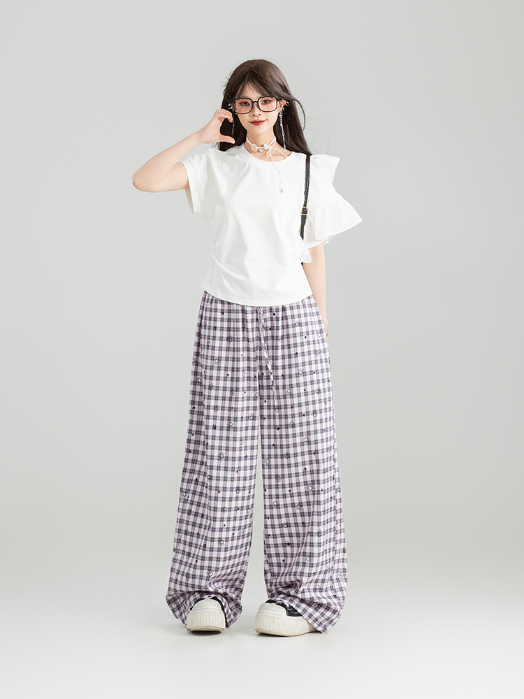 白Tシャツ レディース フリル袖デザインクラシック上質カットソー
