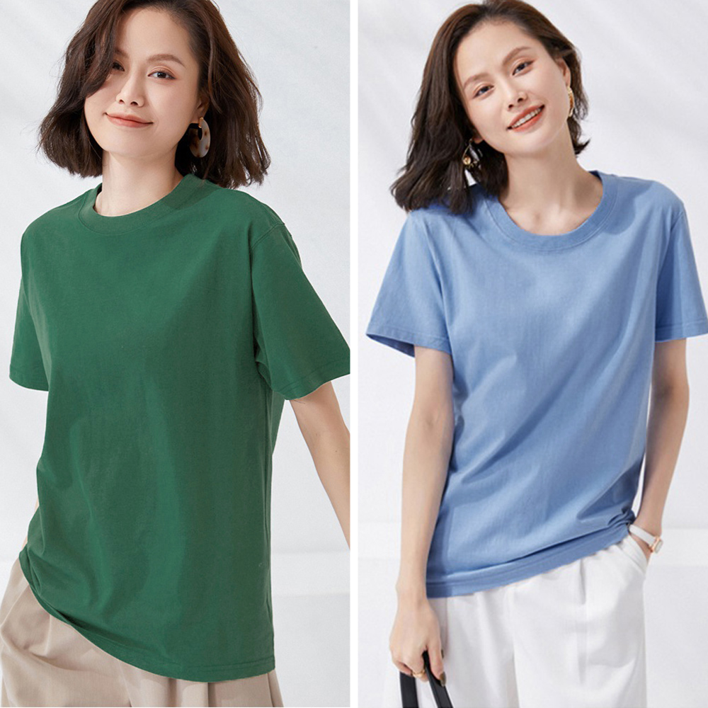 白Tシャツ レディース半袖無地ティーシャツゆったり体型カバー12色