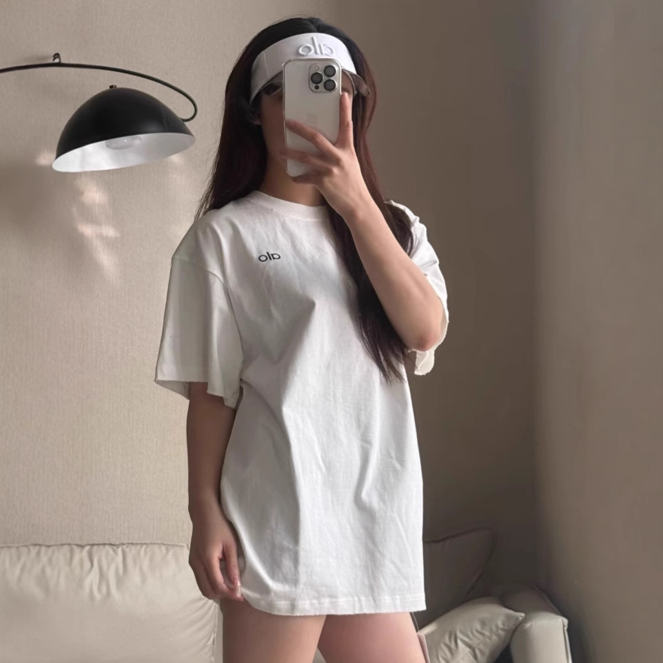 白Tシャツ レディース シンプルワンポイントゆったり半袖