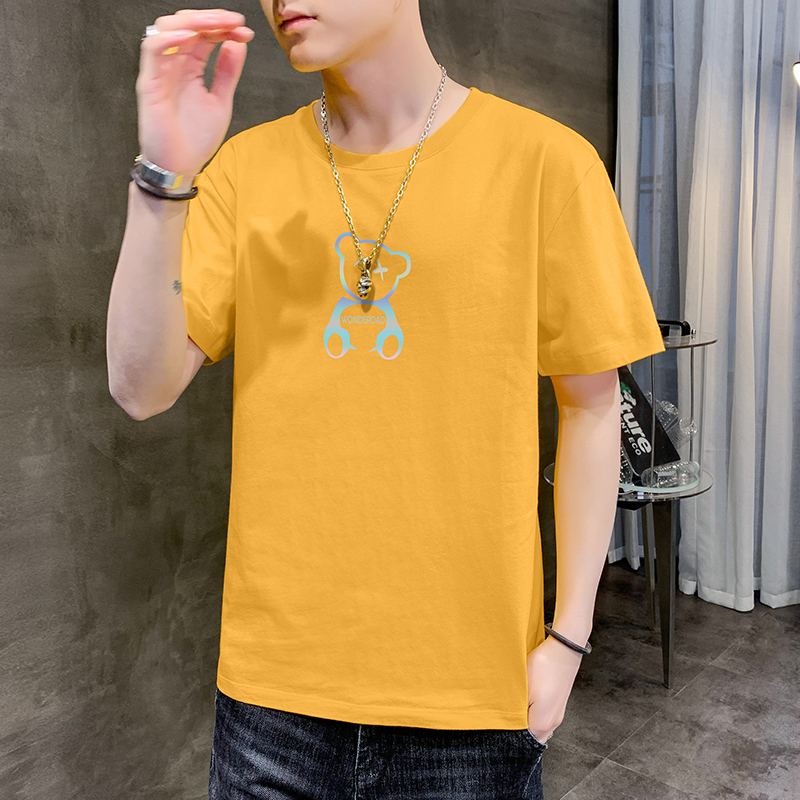 白Tシャツ メンズ 夢見るくまさん 半袖カットソー