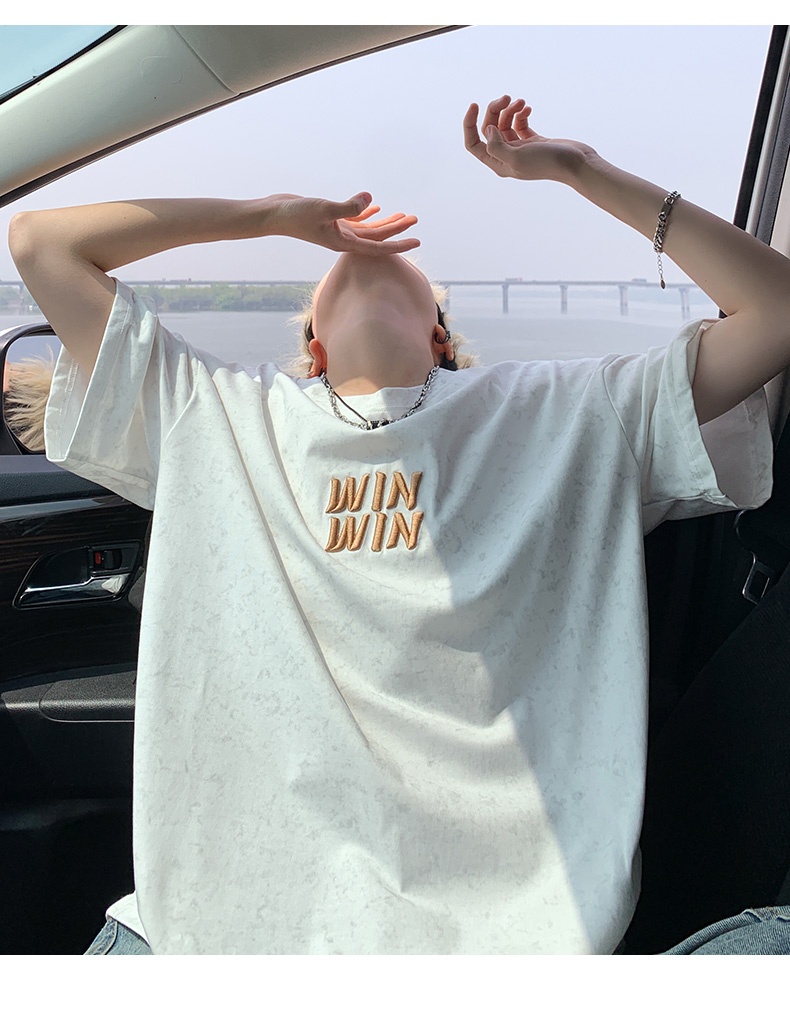 白Tシャツ メンズ 勝利の刻印 オーバーサイズ半袖
