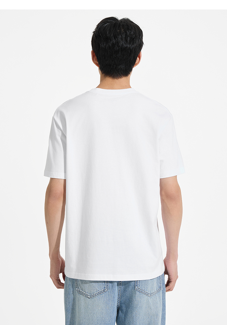 白Tシャツ すっきりシルエット 上質クルーネック