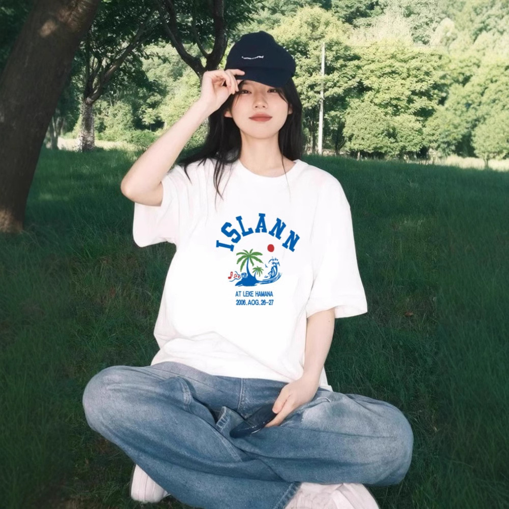 白Tシャツ レディース ゆったりレタープリント半袖Ｔシャツ
