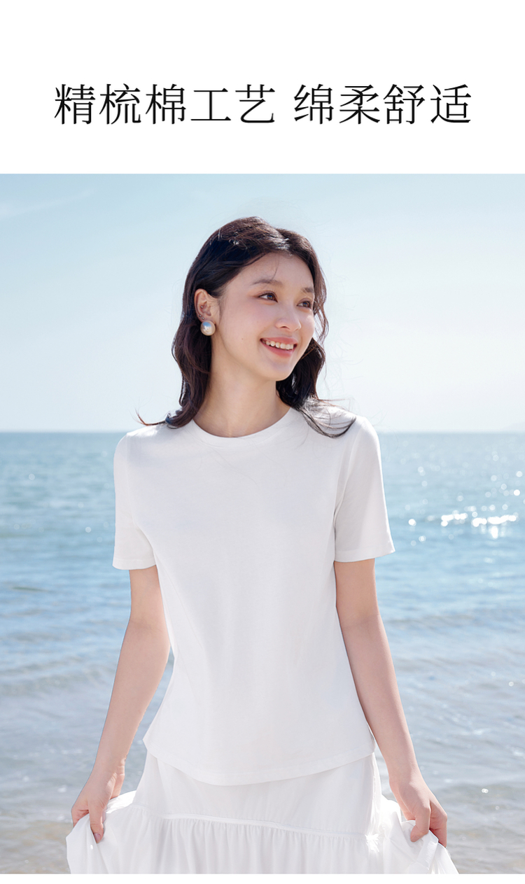 白Tシャツ ひんやり冷感 サマーコットン