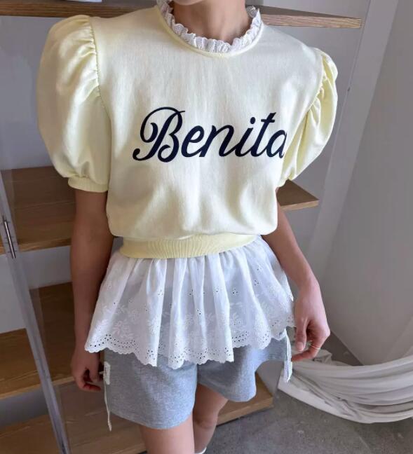 白Tシャツ レディース 半袖 白 レース重ね着風トップス