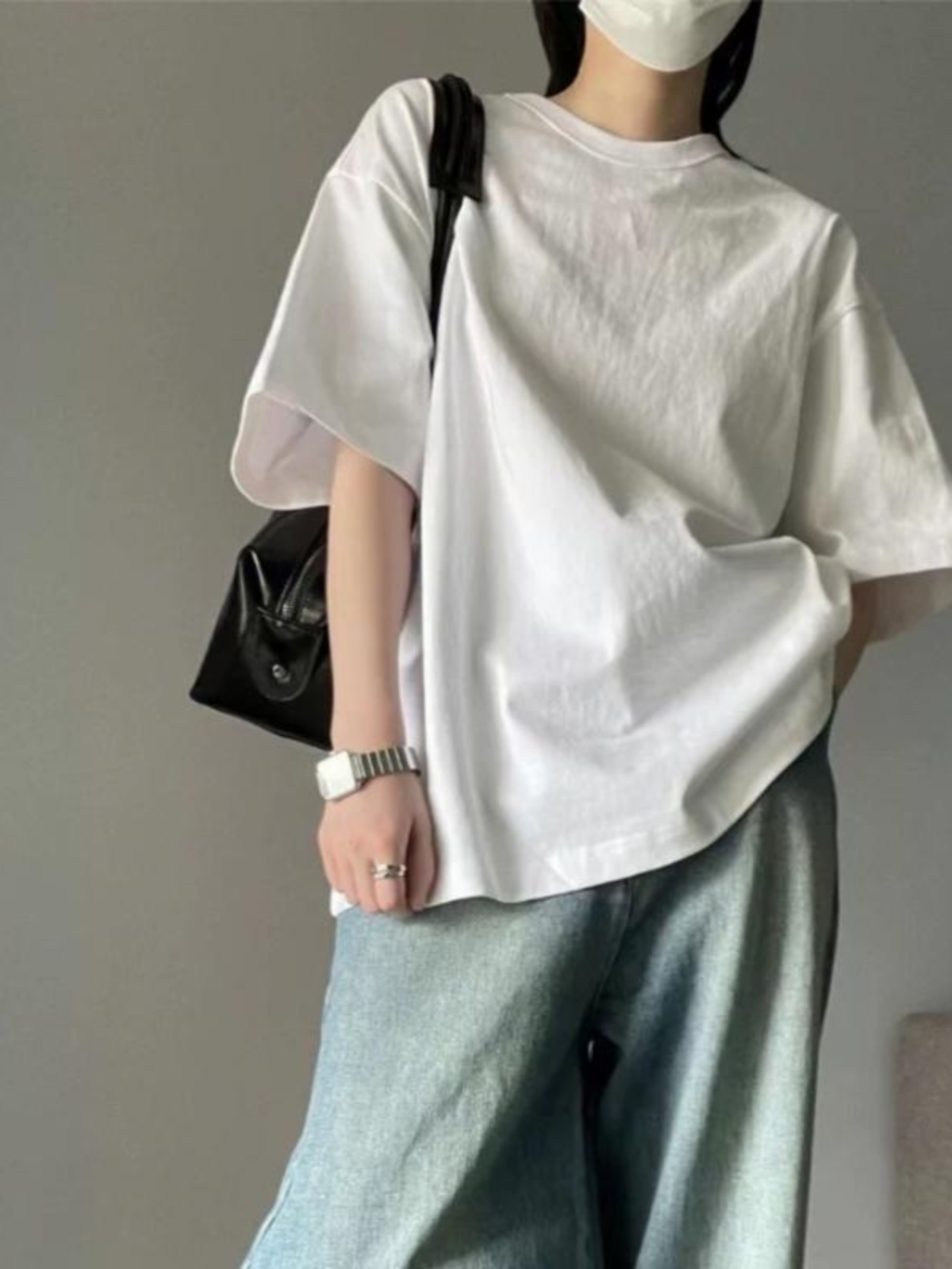 白Tシャツ ゆったりシルエット 上質コットン半袖