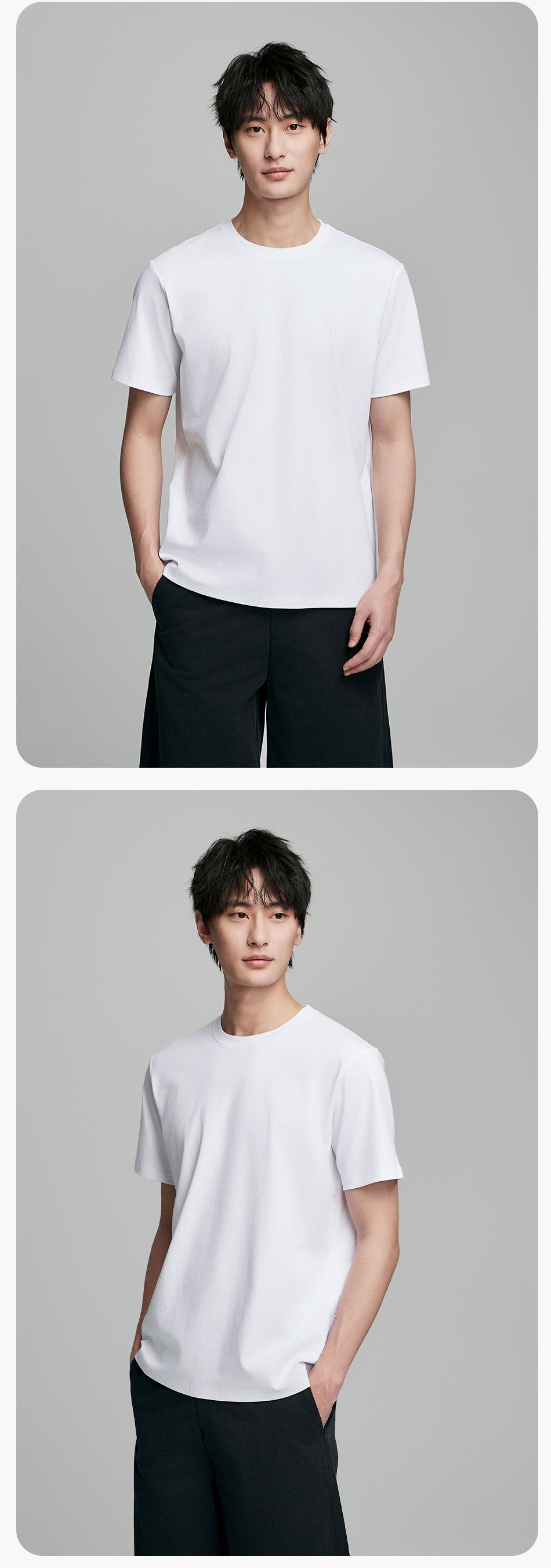 白Tシャツ 極上シルエット 上質素材Tシャツ