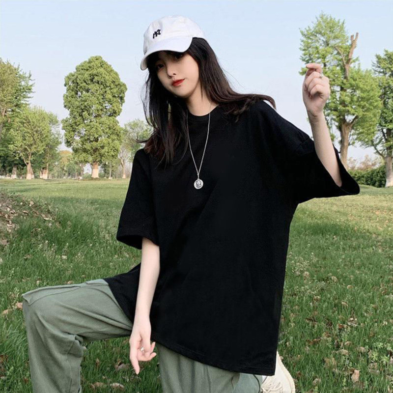 白Tシャツ ゆったりオーバーサイズ半袖Tシャツ