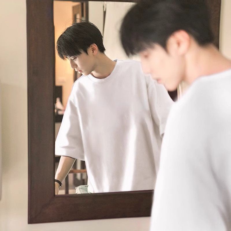 白Tシャツ シンプルオーバーサイズ七分袖