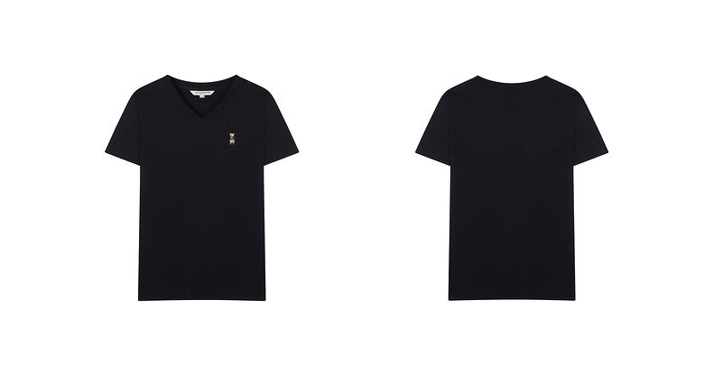 白Tシャツ レディース 胸元ワンポイント