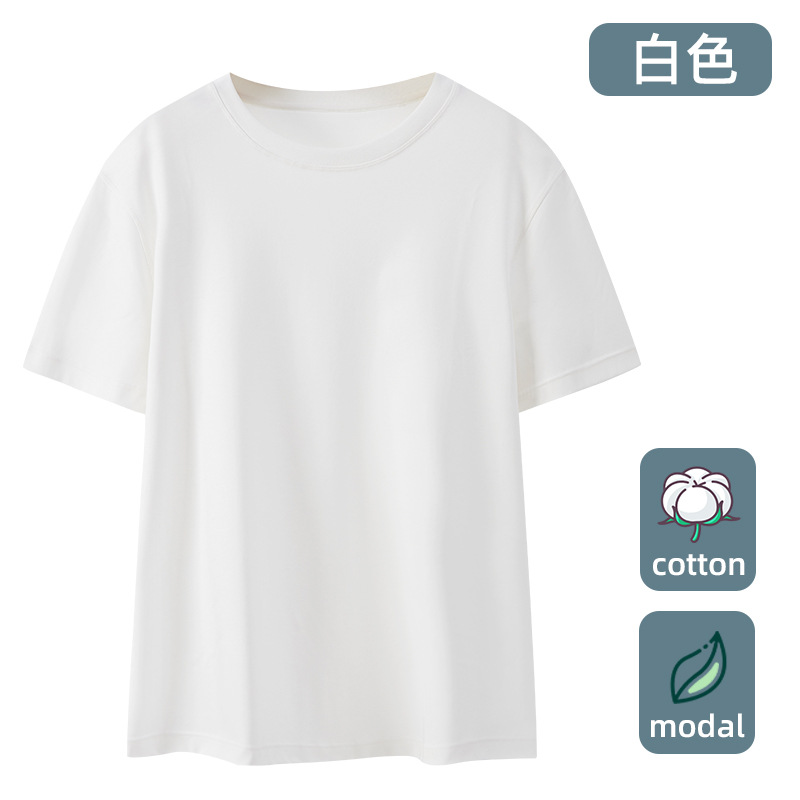 白Tシャツ 液窒処理長繊維上質肌着