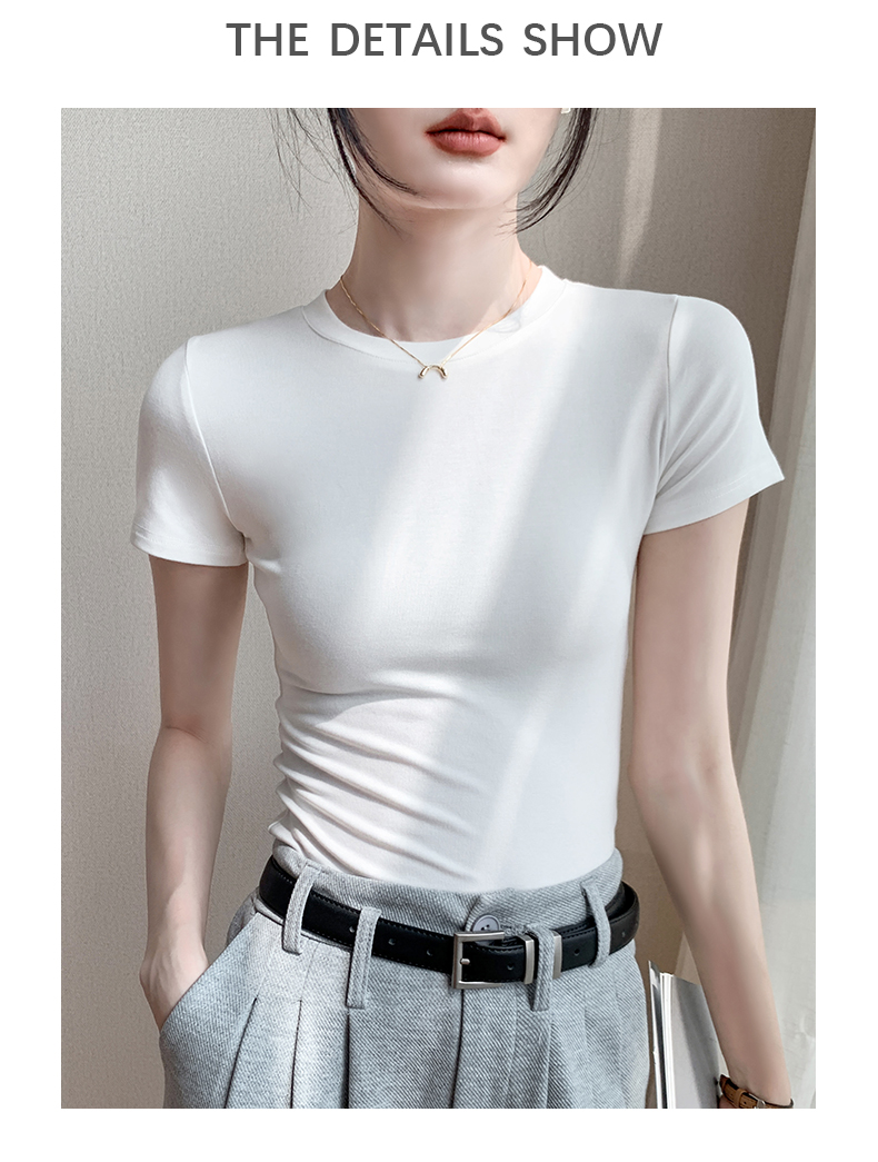 白Tシャツ なめらか美姿勢フィット半袖シャツ