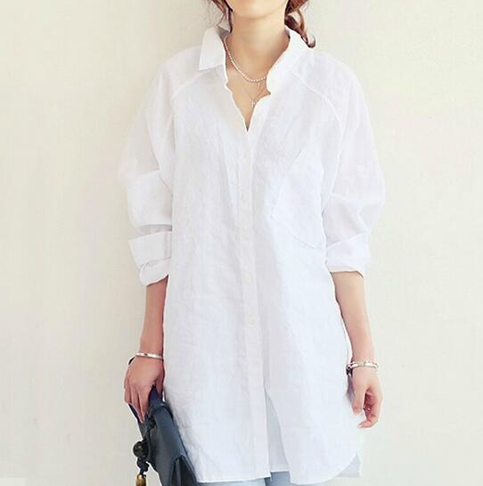 白Tシャツ レディースゆったりリネン風トップス