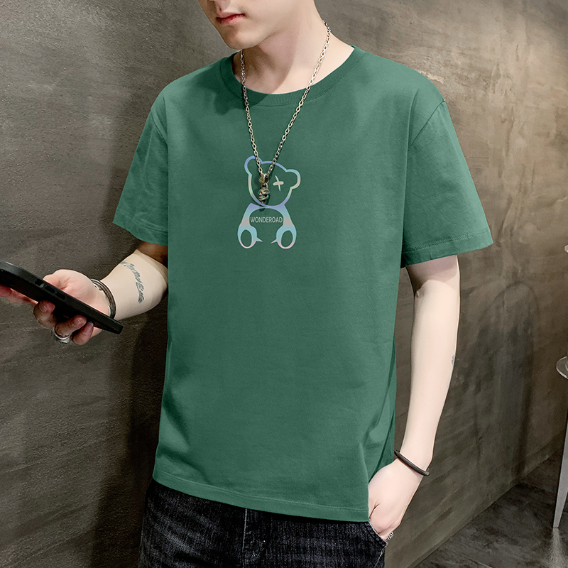 白Tシャツ メンズ 夢見るくまさん 半袖カットソー