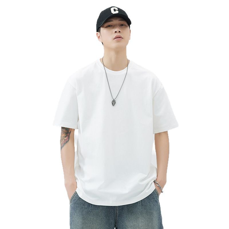 白Tシャツ ゆとりシルエット クルーネック半袖