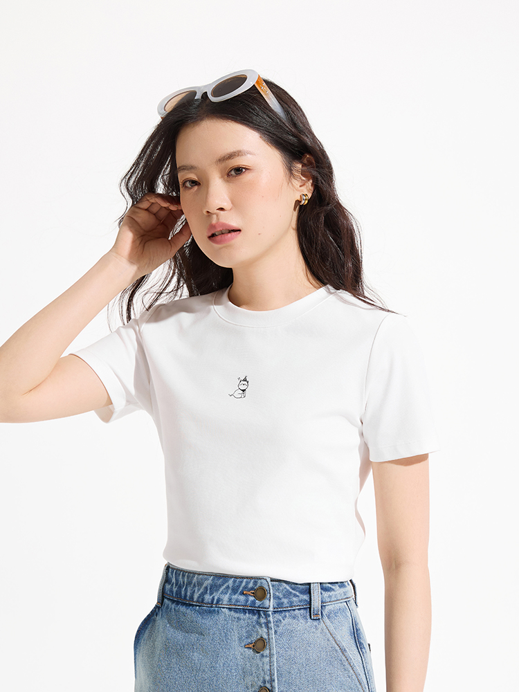 白Tシャツ なめらか肌触り シンプル半袖