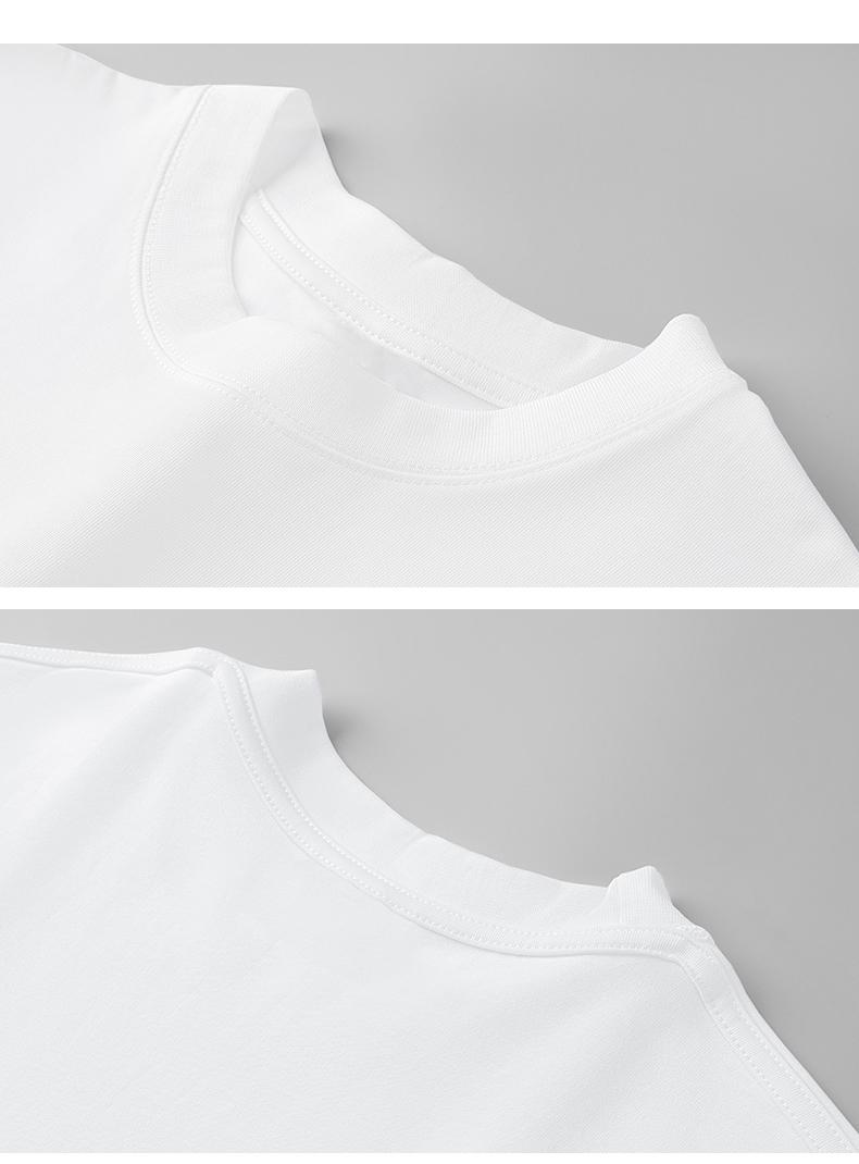 白Tシャツ シンプル胸元ロゴ入り半袖カットソー
