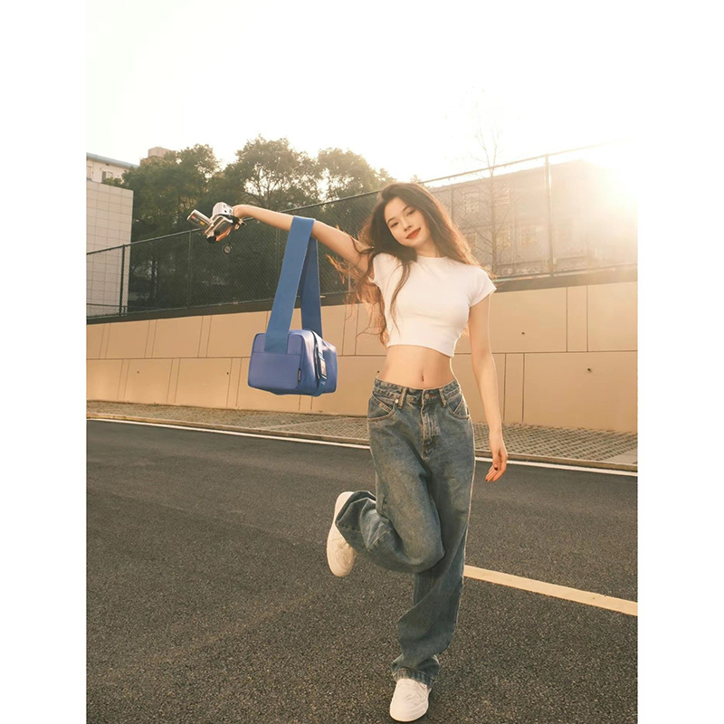 白Tシャツ レディース すっきりフィット短丈クロップドトップス