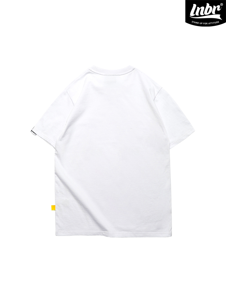 白Tシャツ メンズ パステルイラスト入り半袖カットソー