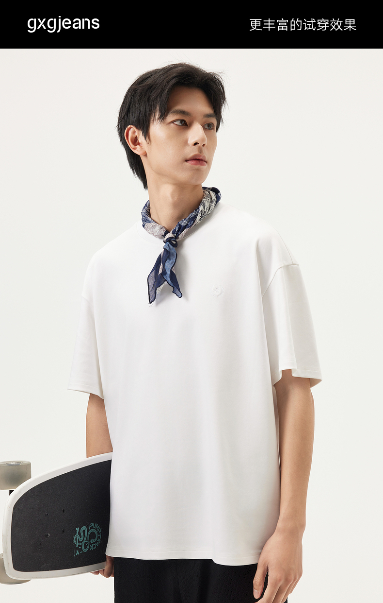 白Tシャツ 涼感ゆったり半袖シンプル