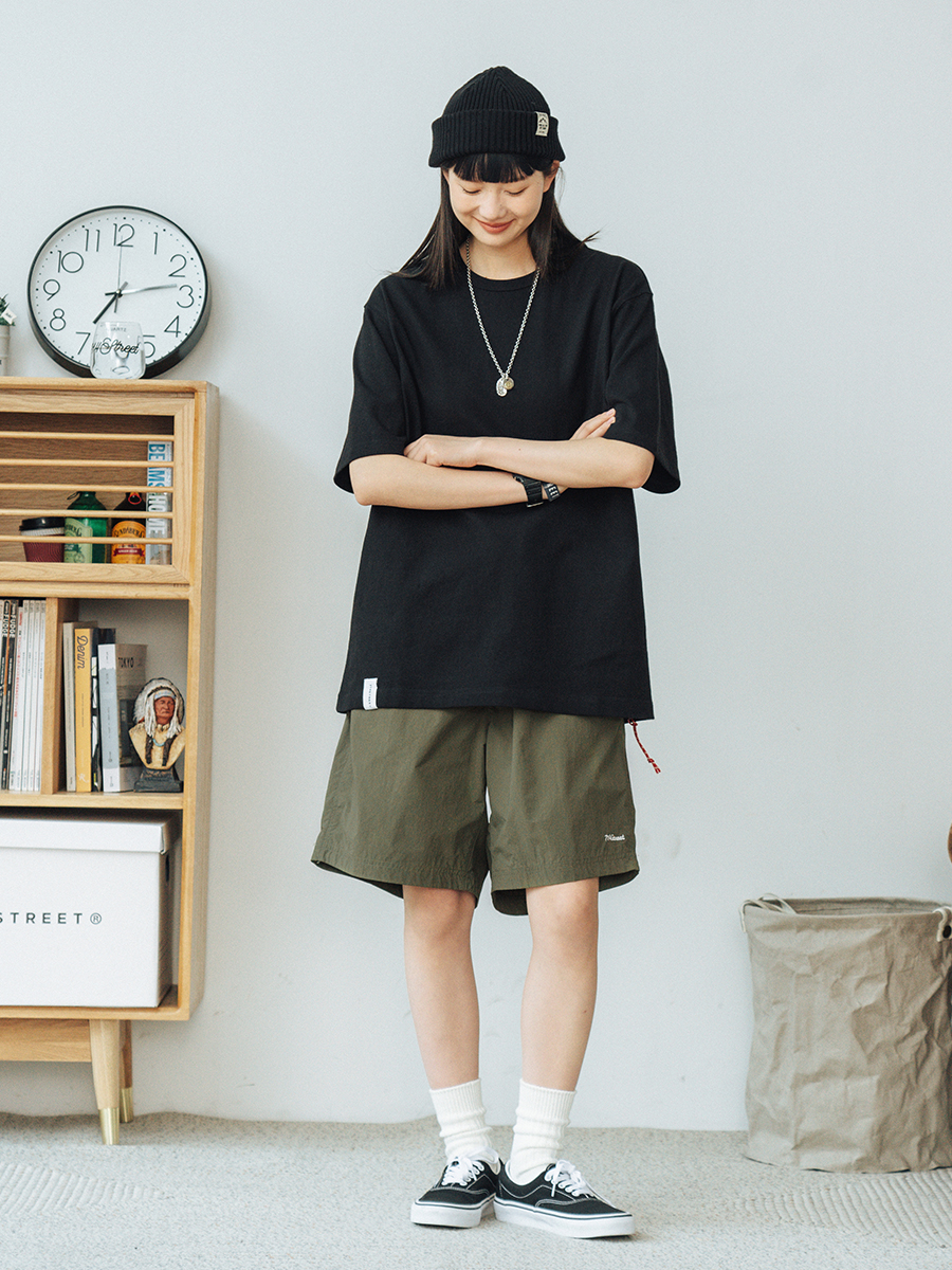 白Tシャツ メンズ ゆったりシルエット半袖クルーネック