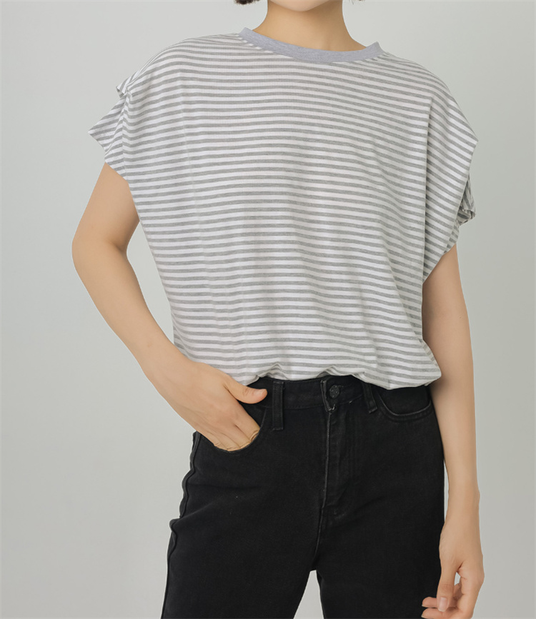 白Tシャツ 春夏コットン混ゆったり丸首白ティーシャツ