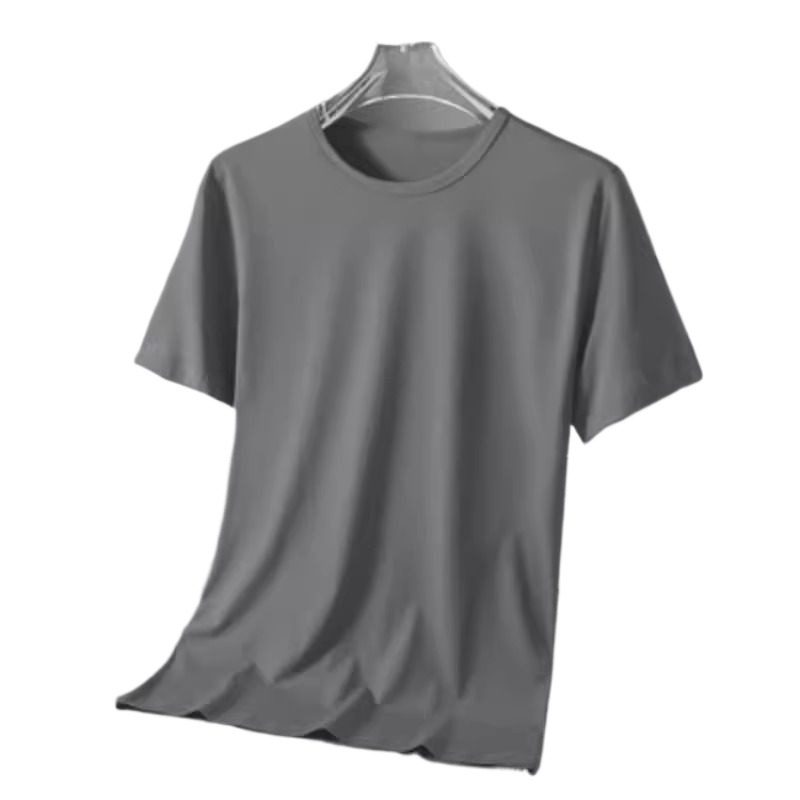 白Tシャツ ベーシック丸首半袖無地シャツ