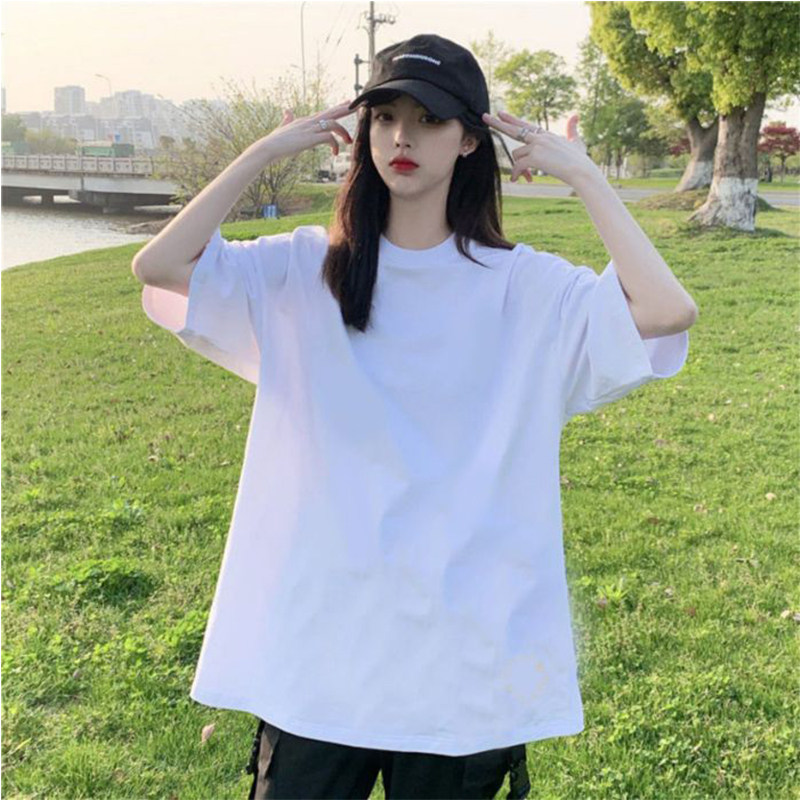 白Tシャツ ゆったりオーバーサイズ半袖Tシャツ