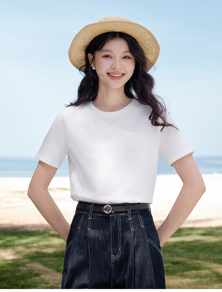 白Tシャツ ひんやり冷感 サマーコットン