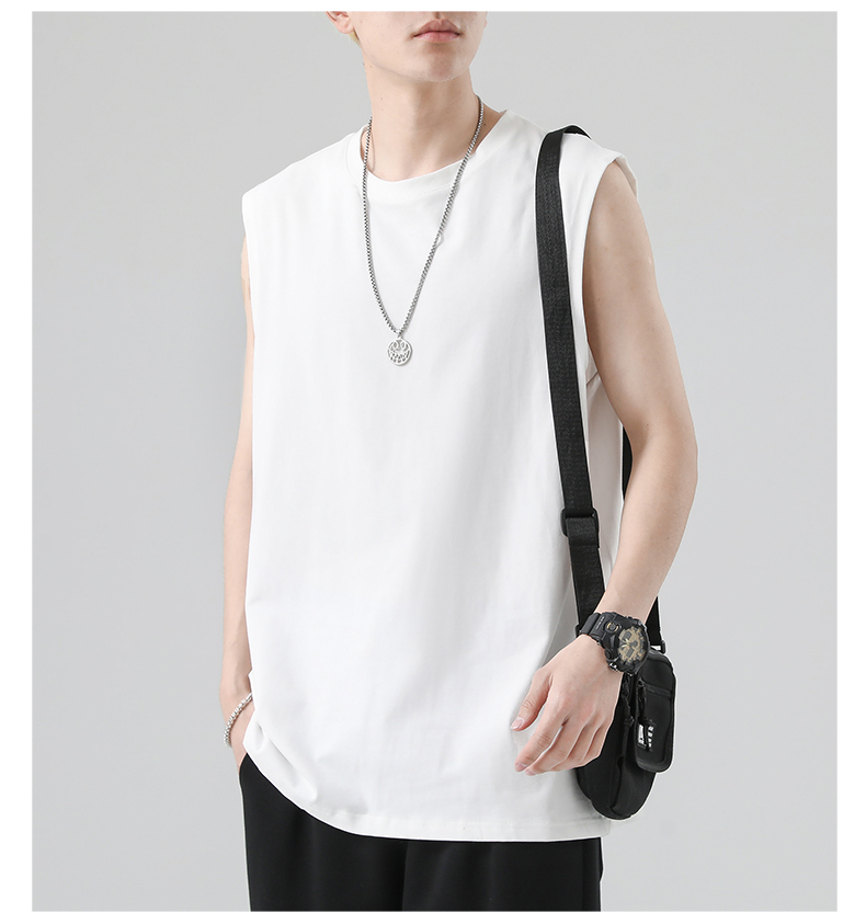 白Tシャツ すっきりノースリーブカットソー