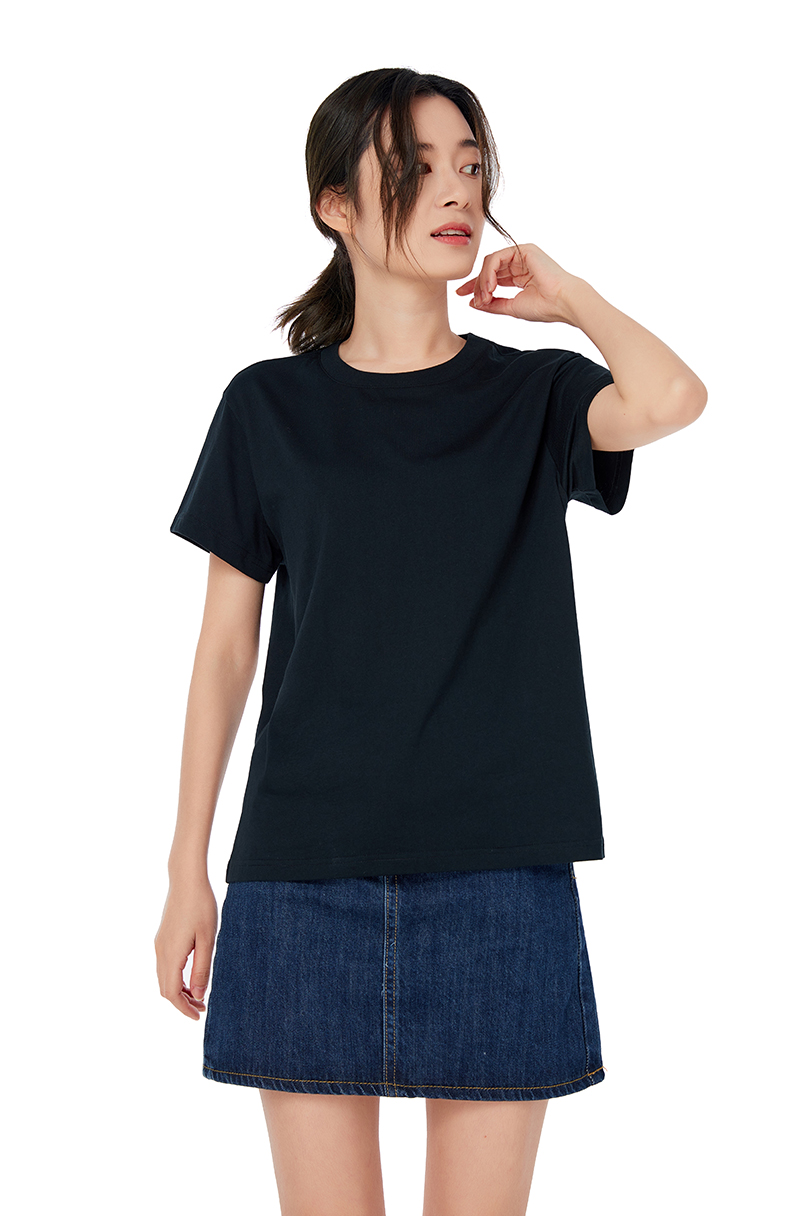 白Tシャツ レディース シンプル丸首コットンシャツ