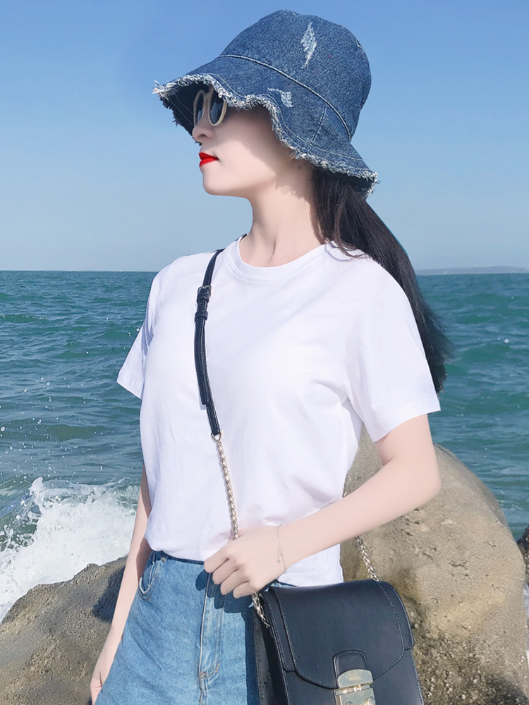 白Tシャツ レディース なめらか肌触り リラックス半袖