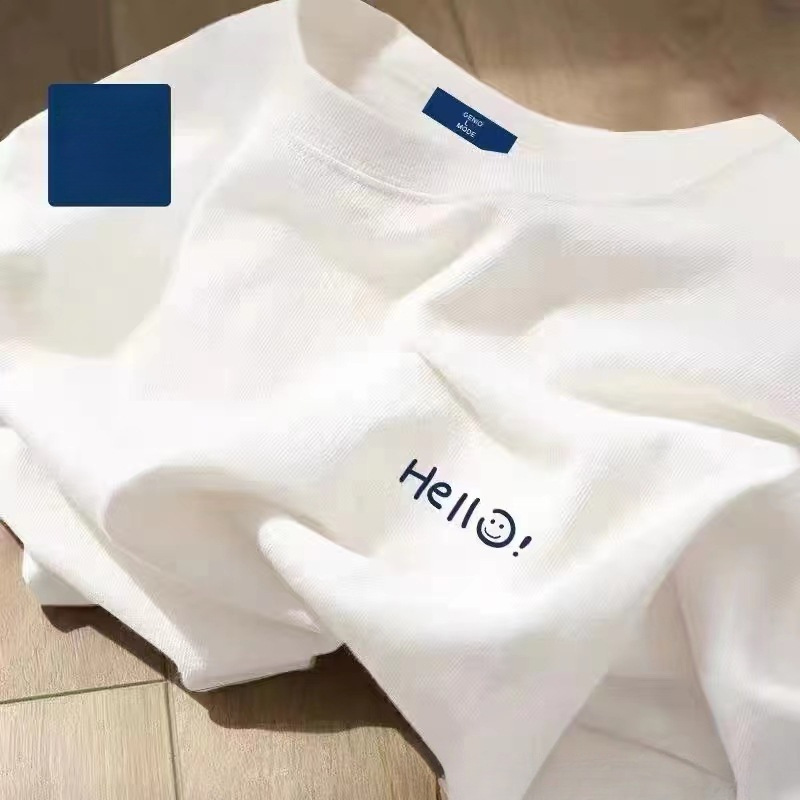 白Tシャツ メッセージワンポイント半袖シャツ