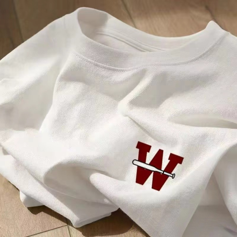 白Tシャツ メッセージワンポイント半袖シャツ