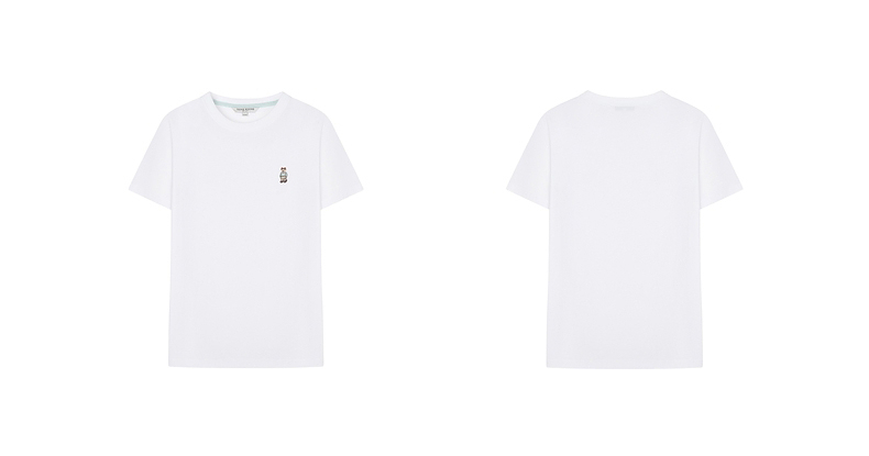 白Tシャツ レディース 胸元ワンポイント